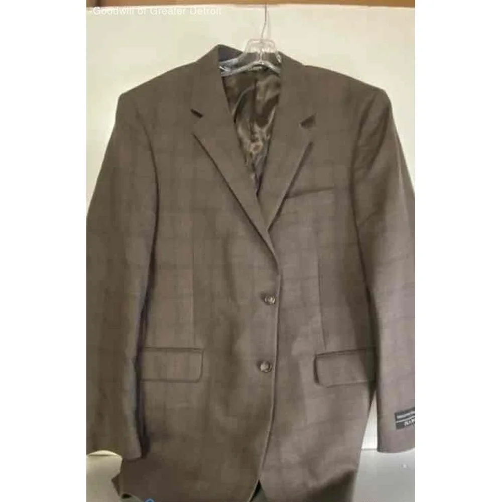 Jos A. Bank Men's Brown Blazer SZ 43L 100 % Wool